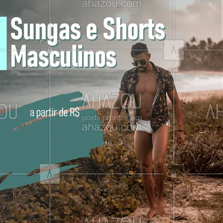 posts, legendas e frases de moda praia para whatsapp, instagram e facebook: Confira a nossa coleção moda praia masculina! ?

#ModaPraia #AhazouFashion #Moda #ModaPraiaMasculina #Sungas
