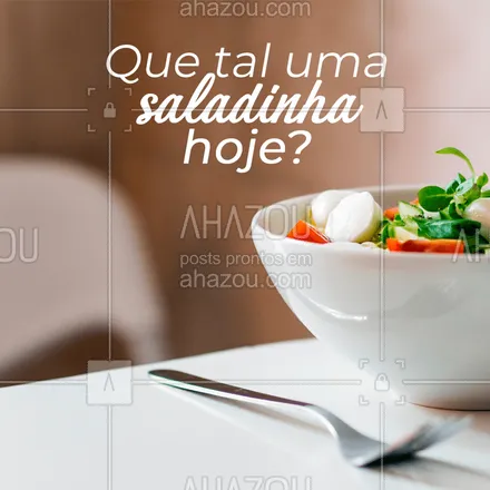 posts, legendas e frases de saudável & vegetariano para whatsapp, instagram e facebook: Uma saladinha sempre cai bem. Saudável e deliciosa...#salada #ahazou #saudavel
