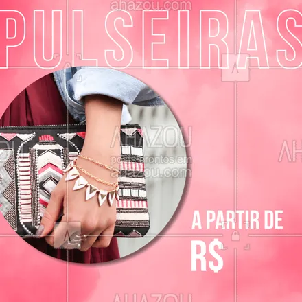 posts, legendas e frases de acessórios, moda feminina para whatsapp, instagram e facebook: Venha conferir nossas pulseiras!

#acessorios #ahazou #moda #pulseira
