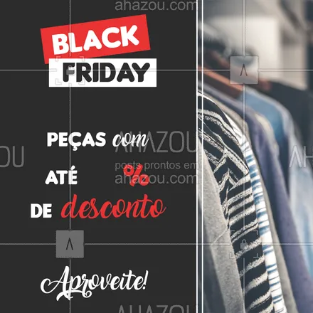 posts, legendas e frases de moda masculina para whatsapp, instagram e facebook: Aproveite nossa Black Friday para renovar seu guarda-roupa! 
Peças com até x% de desconto, você só encontra aqui na nossa loja! ?
Visite-nos e confira! 

#ModaMasculina #promoções #BlackFriday  #AhazouFashion  #menswear #style #modaparahomens #fashion