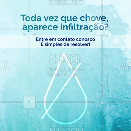 posts, legendas e frases de encanador para whatsapp, instagram e facebook: A infiltração pode ser bem perigosa, principalmente devido ao excesso de umidade podendo destruir a pintura da parede e ainda causar mofos e bolores. E em alguns casos é bem simples de resolver, então entre em contato conosco para podermos consertar isso. #infiltração #encanador #AhazouServiços #consertos