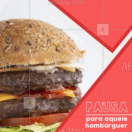 posts, legendas e frases de hamburguer para whatsapp, instagram e facebook: Vem fazer a sua pausa aqui e saborear o nosso hambúrguer delicioso  ? ! #hambúrguer #burguer  #ahazou #bandbeauty #vemaproveitar #food 