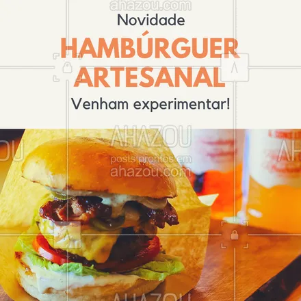 posts, legendas e frases de hamburguer para whatsapp, instagram e facebook: Você vai querer devorá-lo! ? #hamburguer #hamburgueria #ahazou #loucosporhamburguer #burger #hamburguerartesanal