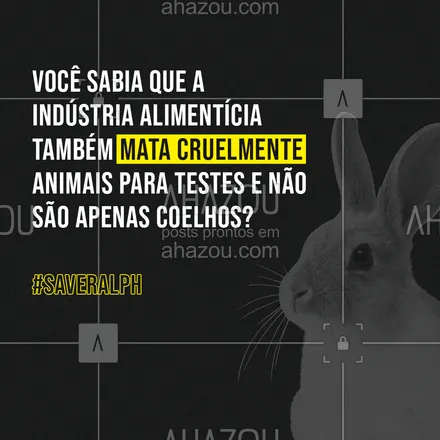 posts, legendas e frases de posts para todos, assuntos variados de Pets para whatsapp, instagram e facebook: Você sabia que havia empresas do ramo alimentício que efetuavam testes em animais?
Compartilhe com os seus amigos, repense o seu consumo!????? #carrosselahz #AhazouPet #ahazou #cats #ilovepets #dogs #petlovers #saveralph #ralph #crueltyfree #testeemanimais #industriaalimenticia #ilovepets #AhazouPet #ahazou 