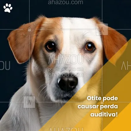 posts, legendas e frases de petshop para whatsapp, instagram e facebook: Quando não tratada, a otite pode se agravar e causar problemas sérios, incluindo perda auditiva. Cuide da saúde do seu pet e evite complicações. Agende uma consulta veterinária! 👂❤️ #DicaDePet #SaúdePet #Otite #CuidadosPet #OtitePet #SaúdeAnimal #AhazouPet #petshop #dica #tratamento #otite  