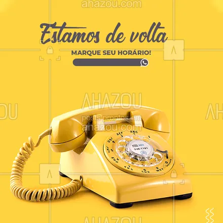 posts, legendas e frases de assuntos gerais de beleza & estética para whatsapp, instagram e facebook: Não deixe pra depois marque logo seu horário! #ahazou #horário #voltamos #AhazouBeauty