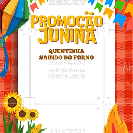 posts, legendas e frases de para whatsapp, instagram e facebook: Ofertas especiais só durante o Arraiá!
Corre aproveitar antes que a fogueira apague!
#promoçãodejunho #arraiádedescontos #festajunina