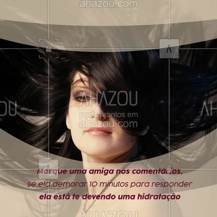 posts, legendas e frases de cabelo para whatsapp, instagram e facebook: Vai que né ? hahaha #cabelo #hidratação #ahazou #amiga