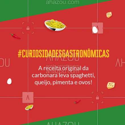 posts, legendas e frases de cozinha italiana para whatsapp, instagram e facebook: Essa receita, que surgiu em Lazio, se tornou uma das massas mais tradicionais de toda a Itália! 🍝
#carbonara #ahazoutaste #comidaitaliana  #cozinhaitaliana  #italy  #massas  #pasta  #restauranteitaliano  #italianfood 