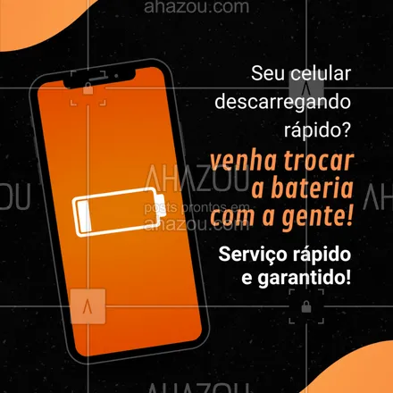 posts, legendas e frases de computadores, celulares & tablets para whatsapp, instagram e facebook: Cansado de ficar preso na tomada?
Temos a solução para o seu problema!
Troca de bateria com qualidade, rapidez e garantia.
Chama no WhatsApp e agende seu atendimento!
#trocadebateria #bateriafraca #consertocelular #assistenciatecnica #manutencaocelular #celularnovodenovo