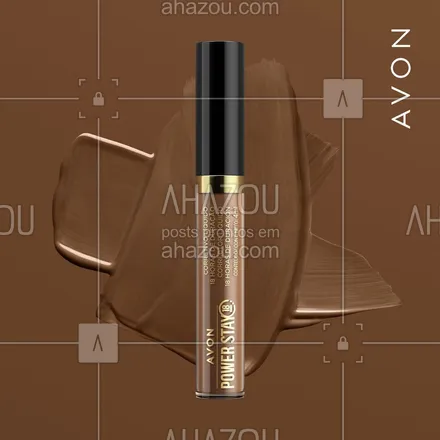 posts, legendas e frases de avon para whatsapp, instagram e facebook: Desenvolvemos novos tons de corretivo especialmente para a pele das mulheres negras brasileiras. com longa duração de 18H e textura ultra confortável que não marca a olheira. Agora é só encontrar o seu e falar pra todo mundo #EssaÉMinhaCor. #ahazouavon #ahazourevenda