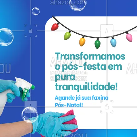 posts, legendas e frases de faxina para whatsapp, instagram e facebook: 🎉 A festa foi um sucesso, mas quem vai limpar? A gente, claro! Aproveite o descanso enquanto deixamos tudo como novo. Agende sua faxina e fique só com as boas memórias do Natal!