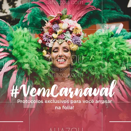 posts, legendas e frases de estética corporal para whatsapp, instagram e facebook: Para curtir este carnaval ainda mais linda, livre, leve e solta basta agendar o seu horário! ?? #carnaval #ahazouestetica #esteticacorporal