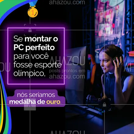 posts, legendas e frases de computadores, celulares & tablets para whatsapp, instagram e facebook: Quer montar um PC digno de medalha de ouro?🥇

Então venha nos visitar ou solicite um orçamento com quem sabe o que faz. ✨

#AhazouTec #AssistenciaTecnica #assistencia #eletrônicos #tecnologia #celular #olímpiadas2024