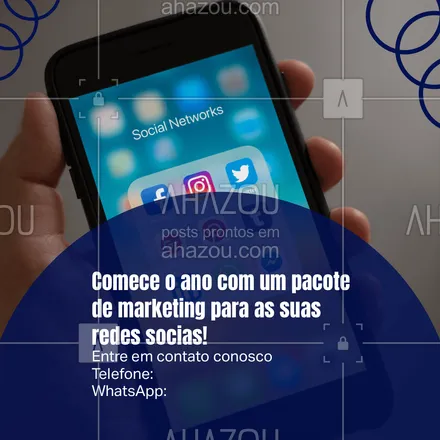 posts, legendas e frases de marketing digital para whatsapp, instagram e facebook: Precisando turbinar suas mídias com um bom marketing? E que tal começar o ano já bombando nas redes sociais! Entre em contato conosco e tenha um bom pacote para as suas mídias. ?? #Enjamento #RedesSociais #AhazouMktDigital #MktDigital 