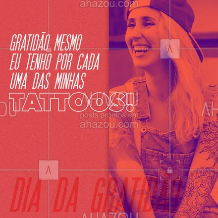 posts, legendas e frases de estúdios, tatuadores & body piercer para whatsapp, instagram e facebook: E vocês também, aposto! ? 
#diadaGratidao #gratidao #AhazouInk #tattoo #tatuagem