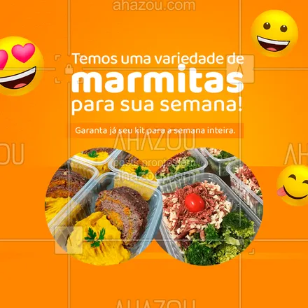 posts, legendas e frases de marmitas para whatsapp, instagram e facebook: Entre em contato e saiba mais sobre nosso kit marmita semanal! #ahazoutaste #comidacaseira  #comidadeverdade  #marmitando  #marmitas  #marmitex 