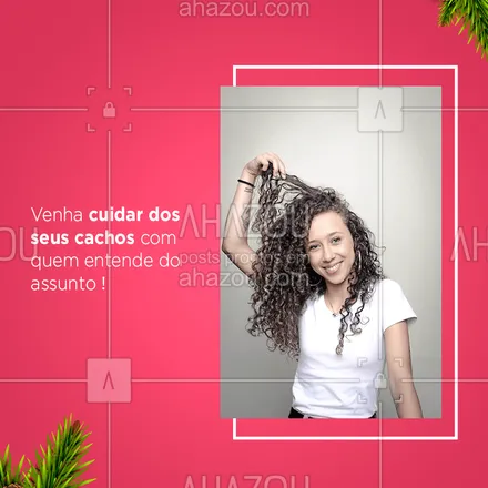 posts, legendas e frases de cabelo para whatsapp, instagram e facebook: Olá cacheadas,
Agende um horário, e venha conhecer nossos tratamentos específicos para o seu tipo de cabelo ♥

#cachos #ahazou #2020