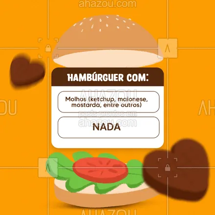 posts, legendas e frases de hamburguer para whatsapp, instagram e facebook: Quando come aquele delicioso hambúrguer, prefere ele com os molhos ou puro? #lanche #enquete #pedido #hamburguer #burguer #ahazoutaste
