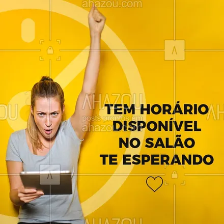 posts, legendas e frases de cabelo para whatsapp, instagram e facebook: Aproveita que ainda temos horários disponíveis em nossa agenda, marque seu horário ? venha se sentir sempre linda #Beleza #SalaodeBeleza #Agenda #Ahazou