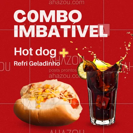 posts, legendas e frases de  para whatsapp, instagram e facebook: O clássico que nunca sai de moda! Nosso hot dog artesanal + bebida gelada por um preço especial. Pediu, chegou e a fome acabou! 🚚💨
📲 Peça já pelo [WhatsApp/iFood]
#ComboPerfeito #HotDog #LancheRápido #Delivery