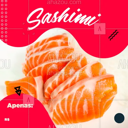 posts, legendas e frases de cozinha japonesa para whatsapp, instagram e facebook: Venha provar o nosso delicioso SASHIMI !  ?
#sashimi #ahazou #comidajaponesa
