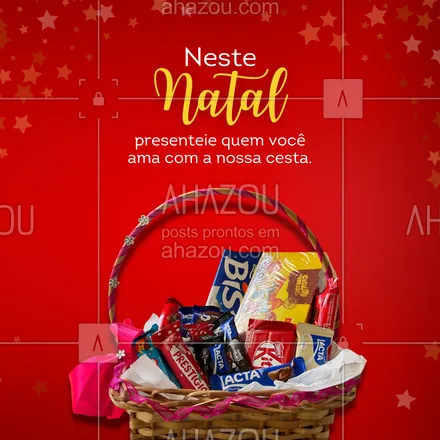 posts, legendas e frases de doces, salgados & festas, confeitaria para whatsapp, instagram e facebook: Um presente perfeito para dar no Natal, uma Cesta completa e deliciosa. Entre em contato para reservar ou pedir a sua. Fazemos a entrega no dia. Feliz Natal. #natal #convite #cestadenatal #ahazoutaste #ahznoel #doces #confeitos #ahazoutaste #ahazoutaste 