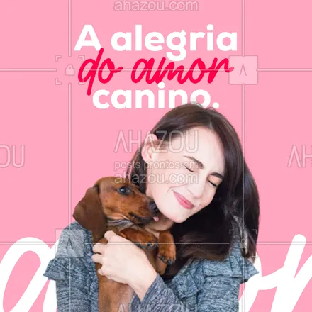 posts, legendas e frases de assuntos variados de Pets para whatsapp, instagram e facebook: Quem mais aí sente uma alegria imensa ao estar perto de um cãozinho? 🐾💕 A energia contagiante e a felicidade genuína que eles transmitem são simplesmente incríveis. Marque um amigo(a) nos comentários que adora cachorros e espalhe esse sentimento de amor canino! 🐶❤️ #AlegriaCanina #AmorDeCachorro #FelicidadePura #AhazouPet