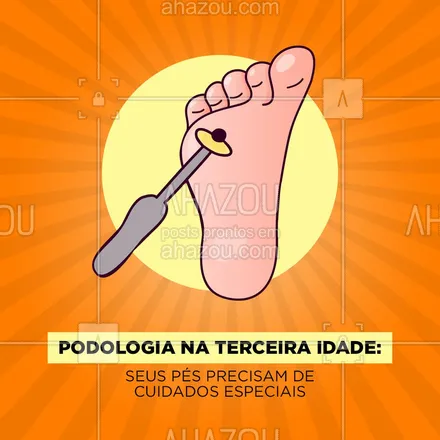 posts, legendas e frases de podologia para whatsapp, instagram e facebook: O cuidado com os pés é fundamental para a saúde. Agende seu horário: ?(preencher) #AhazouSaude  #podologia #podologiacomamor #podolog #saude #podologianaterceiraidade