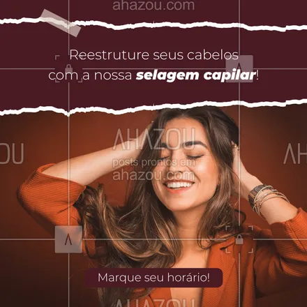 posts, legendas e frases de cabelo para whatsapp, instagram e facebook: Seu cabelo está precisando de vida? Selagem capilar pode ser a solução dos problemas dos seus fios! Agende seu horário. 💖
#AhazouBeauty #cabeloperfeito #hair #hairstylist #hidratacao #cabeleireiro #salaodebeleza #cabelo