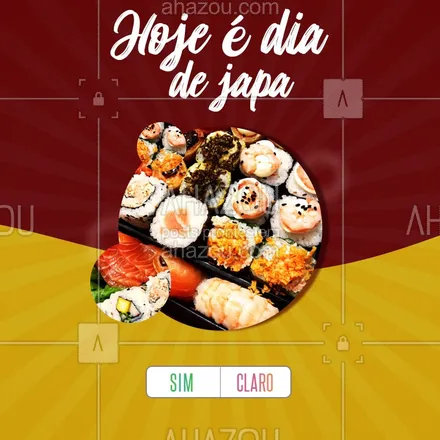 posts, legendas e frases de cozinha japonesa para whatsapp, instagram e facebook: Qual seu voto? Sim ou claro? ❤️ #japonesa #comidajaponesa #japones #ahazoutaste #simouclaro 