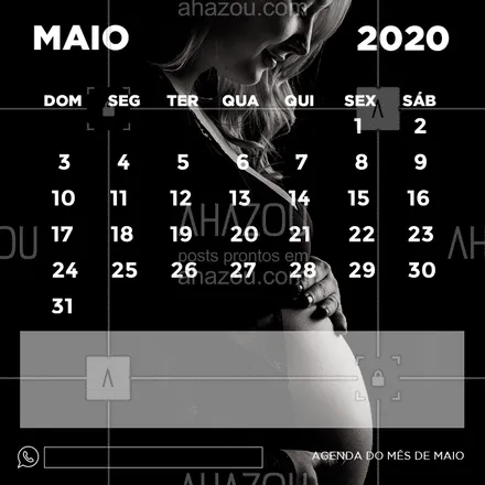 posts, legendas e frases de posts para todos para whatsapp, instagram e facebook: Confira nosso calendário do mês de Maio! ?
#calendario #ahazou #maio #2020