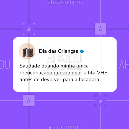 posts, legendas e frases de posts para todos para whatsapp, instagram e facebook: Quando a única preocupação da vida era rebobinar a fita VHS antes de devolver pra locadora... Agora, rebobino meus boletos e os prazos da vida! 🎞️😂
#ahazou #diadascrianças #nostalgia #saudadedainfância 