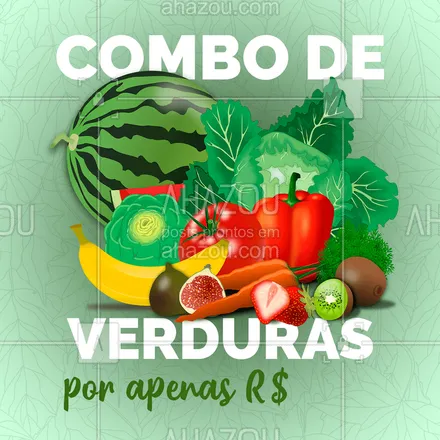 posts, legendas e frases de hortifruti para whatsapp, instagram e facebook: Aproveite nosso combo e tenha as verduras mais frescas por um preço especial! Compre já!
#verduras #ahazoutaste #promoção #combo
