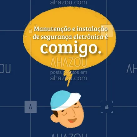 posts, legendas e frases de eletricista para whatsapp, instagram e facebook: Seu lar é seu refúgio e merece estar equipado com os melhores itens em segurança eletrônica. E na hora de instalar ou fazer a manutenção dos seus aparelhos conte com quem mais entende do assunto. #eletrica #eletricidade #eletricista #manutenção #serviço #AhazouServiços #serviçosparacasa #serviços #instalação #segurança #segurançaeletrônica