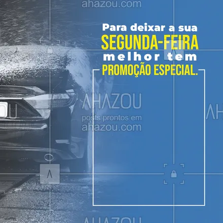 posts, legendas e frases de estética automotiva & lavajato para whatsapp, instagram e facebook: Venha aproveitar essa promoção especial e deixe seu carro brilhando como novo. #automobilistico #automotiva #automotivos #carro #esteticaautomotiva #AhazouAuto #esteticaelavajato #higienizacaoautomotiva #lavajato #limpezadecarros #servicoautomotivo #descontos #promoçao #segunda-feira