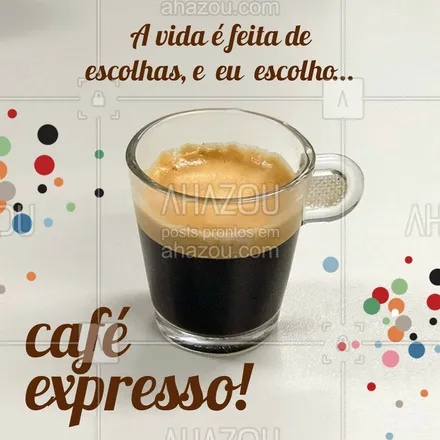 posts, legendas e frases de cafés para whatsapp, instagram e facebook: Para qualquer hora do dia, um cafezinho expresso ☕ sempre cai bem! Entre em contato e peça o seu! #cafeteria #café #coffee #ahazoutaste #barista #coffeelife #cafeexpresso #delivery #ahazoutaste 
