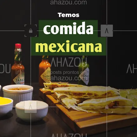 posts, legendas e frases de cozinha mexicana para whatsapp, instagram e facebook: Venha saborear todas as maravilhas da culinária mexicana e, para você que prefere o conforto de comer em casa,  atendemos via delivery também. Venha já aproveitar! ?

#comidamexicana #delivery #mexico #ahazoutaste 