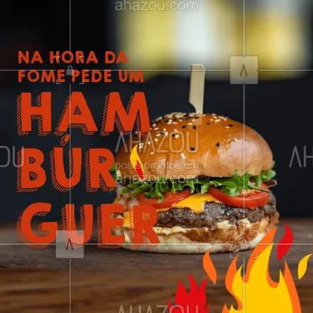 posts, legendas e frases de hamburguer para whatsapp, instagram e facebook: Na hora que a fome chamar, não perde tempo e já pede o seu hambúrguer ???

#fome #hambúrguer #pão #queijo #carne #ahazoutaste #sabor #hamburgueria #tempero #alface #lanche #food 