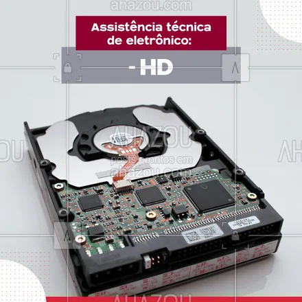 posts, legendas e frases de eletrônicos & eletrodomésticos para whatsapp, instagram e facebook: Seu HD começou a apresentar alguns problemas? Então entre em contato conosco e saiba mais sobre os reparos nele. #comunicado #convite #AhazouTec  #assistenciatecnica