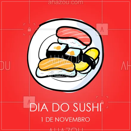 posts, legendas e frases de cozinha japonesa para whatsapp, instagram e facebook: Quem também ama sushi? <3 #sushi #diadosushi #ahazou #ahazoutaste #japones