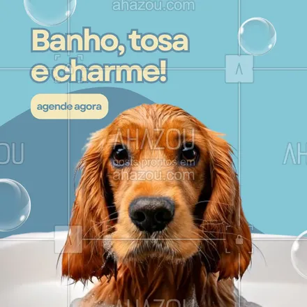 posts, legendas e frases de petshop para whatsapp, instagram e facebook: O look do seu pet está garantido com nosso banho e tosa! Além de limpo e cheiroso, ele sai charmoso e com um toque de estilo. Garanta esse cuidado especial e traga seu pet para brilhar! 🌟 #EstiloPet #BanhoETosa #PetLimpinho #AhazouPet #petshop #serviçosdepetshop #banho #tosa