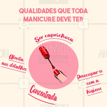 posts, legendas e frases de manicure & pedicure para whatsapp, instagram e facebook: Comenta aqui embaixo se você ama a sua manicure! ? #manicure #ahazou #unhas 