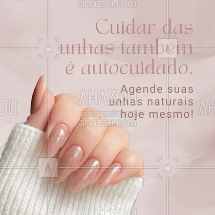 posts, legendas e frases de  para whatsapp, instagram e facebook: Nada como unhas bem cuidadas, com aspecto leve e saudável. Aposte no natural e se sinta ainda mais linda!
💬 Agende agora pelo WhatsApp ou direct!

#unhasnaturais #manicurenatural #cuidadocomvocê #unhaslindas #rotinadebeleza #esmaltesuave #estilominimalista #manicurecomamor #agendeseumomento