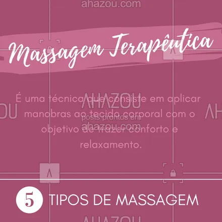 posts, legendas e frases de massoterapia para whatsapp, instagram e facebook: Confira a dica do dia e agende já um horário! ? #massagem #ahazou #dicas