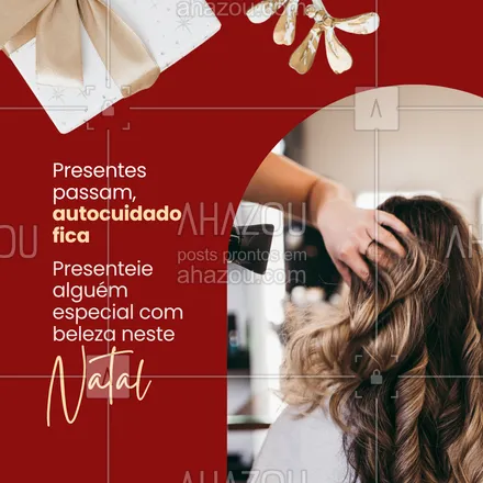posts, legendas e frases de  para whatsapp, instagram e facebook: Neste Natal, surpreenda quem você ama com um presente que transforma: autocuidado! 🎁
Um tratamento de beleza é mais do que estética — é bem-estar, autoestima e carinho.
Ofereça um vale-presente e espalhe amor e brilho neste fim de ano ✨

#PresenteDeNatal #Beleza #Autocuidado #Estética #PresentesComSignificado #Natal #BemEstar #Autoestima #SalãodeBeleza #Presentie