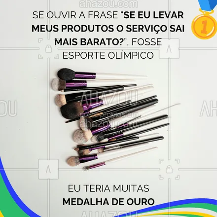 posts, legendas e frases de maquiagem para whatsapp, instagram e facebook: Se eu ganhasse uma medalha cada vez que ouço isso 🤣🥇. 

#AhazouBeauty #makeup #maquiadora #maquiagem #make #olímpiadas2024 