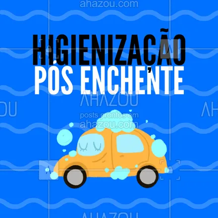 posts, legendas e frases de estética automotiva & lavajato para whatsapp, instagram e facebook: Seu carro passou por uma enchente? ? Não se preocupe, deixamos ele novinho novamente! ? #esteticaelavajato #carro #lavajato #ahazouauto #higienizacaoautomotiva #carros