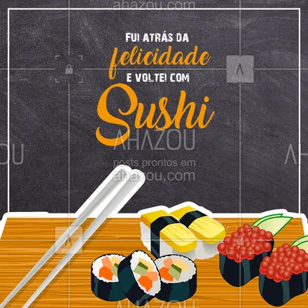 posts, legendas e frases de cozinha japonesa para whatsapp, instagram e facebook: Sushi sempre faz a gente mais feliz ??
#japonesa #shushi #bandbeauty #ahazou 