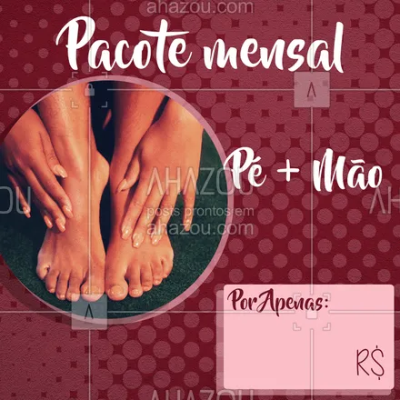 posts, legendas e frases de manicure & pedicure para whatsapp, instagram e facebook: Aproveite já essa super promoção, agende já o seu horário!! #ahazoubeleza #manicureepedicure